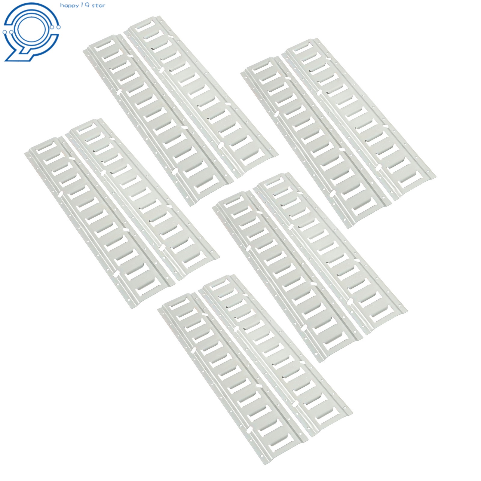 10 Pack 2' E Track Tie Down Rail Kit For RV Trailer Camper Truck Steel Silver