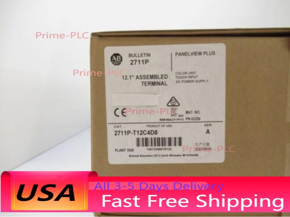 New Sealed Allen Bradley 2711P-T12C4D8 AB 2711PT12C4D8 Free Shipping