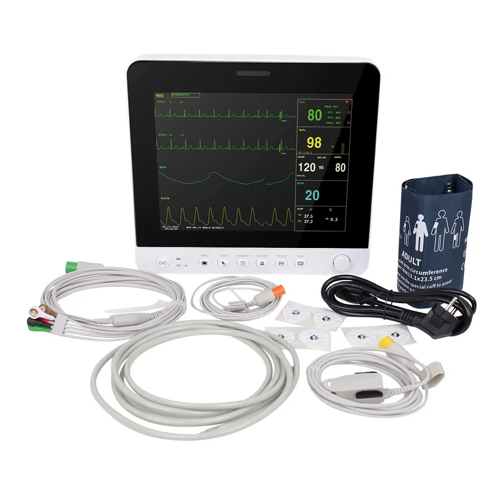 6-PARAMETER Vital Signs Patient Monitor Cardiac Machine 12.1" monitor de pacient