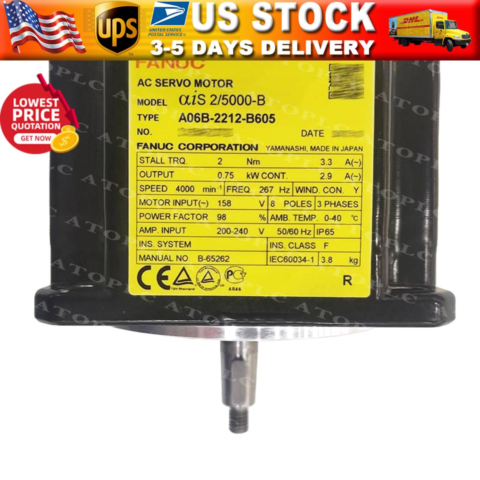 NEW FANUC A06B-2212-B605 Servo Motor