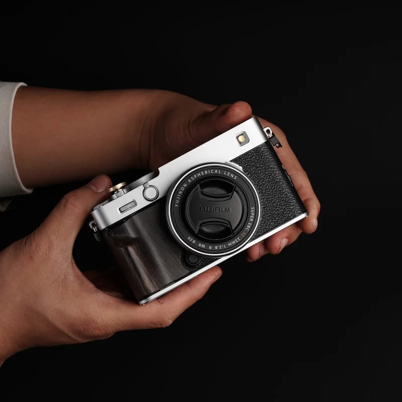 Non-Slip Wooden Camera Grip for Fujifilm X-E5 - Enhanced Hold Wood Grip Holder
