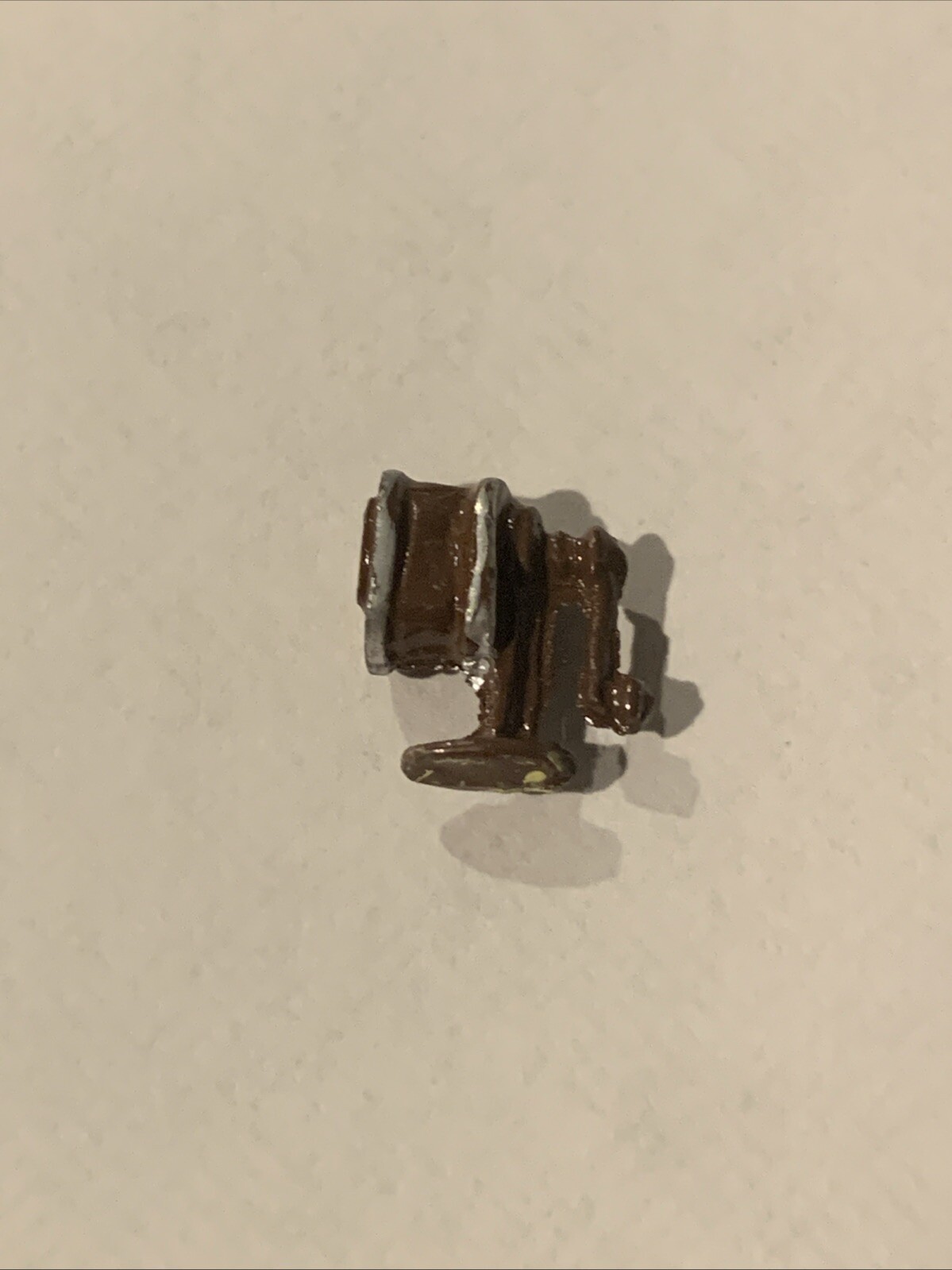 VTG Die-Cast Metal Dollhouse Miniature Pencil Sharpener Brown