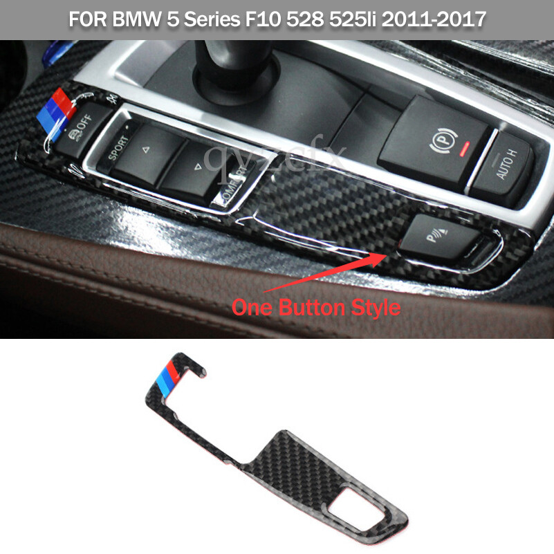 Carbon Fiber Car Gear Shift Panel Button Cover Trim For BMW 5 Series F10 11-17