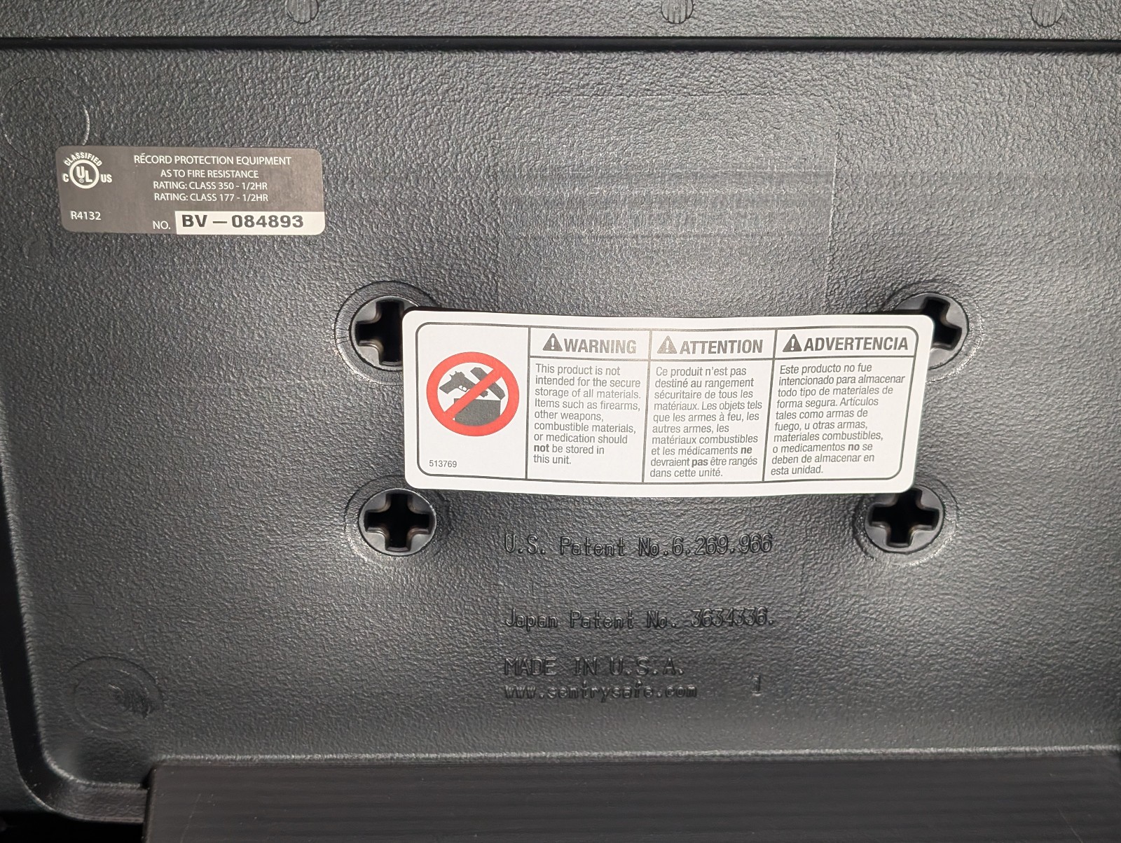 SentrySafe Fire-Resistant Box Safe with Key Lock - Black