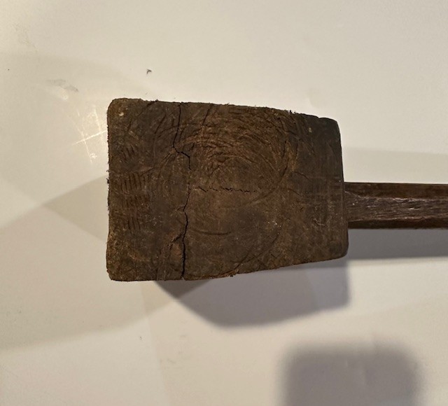 Antique Primitive Rustic Wooden Sledge Hammer Carpenter Mallet 12 1/4"