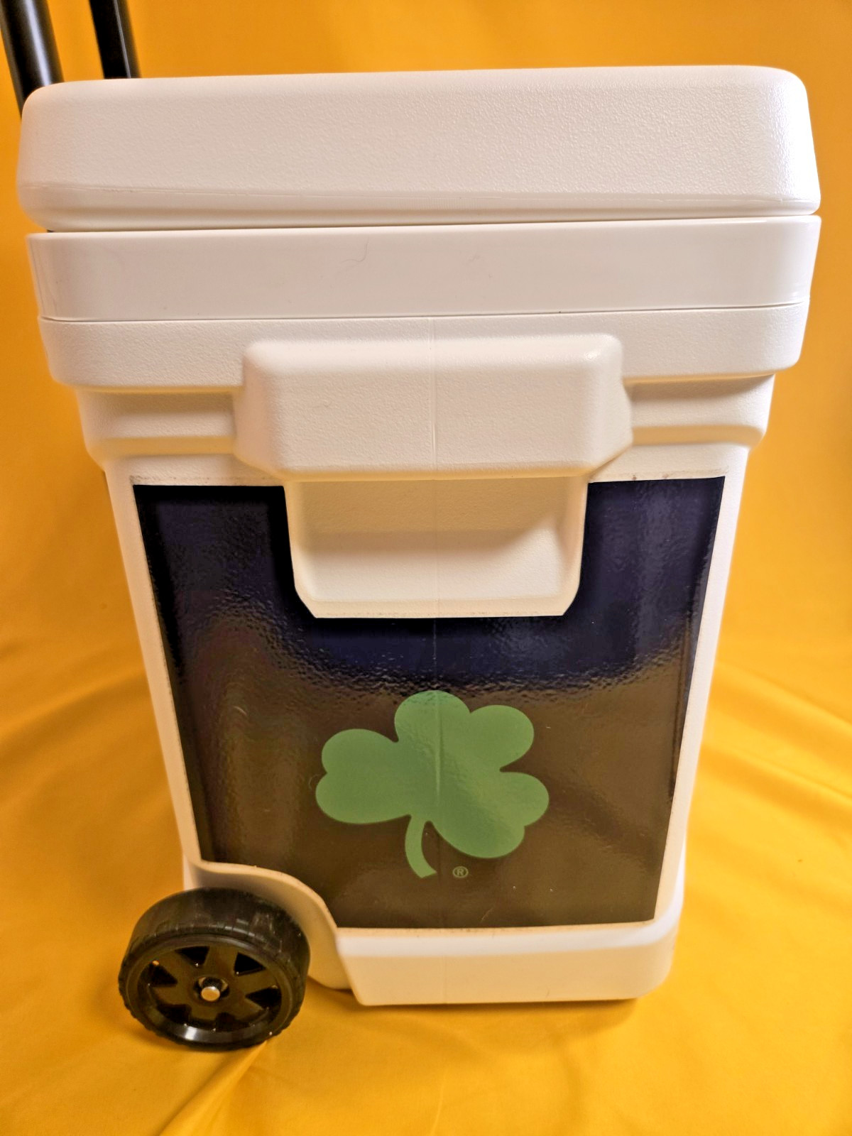 NOTRE DAME-COORS LIGHT-IGLOO PROFILE 16 ROLLER HARD-SIDED COOLER - RARE
