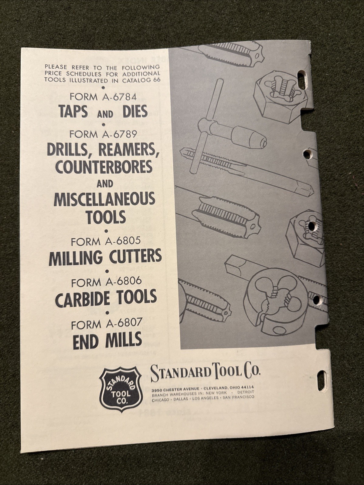 Vintage Standard Tool Co Tap & Die Tool Catalog USA 🇺🇸