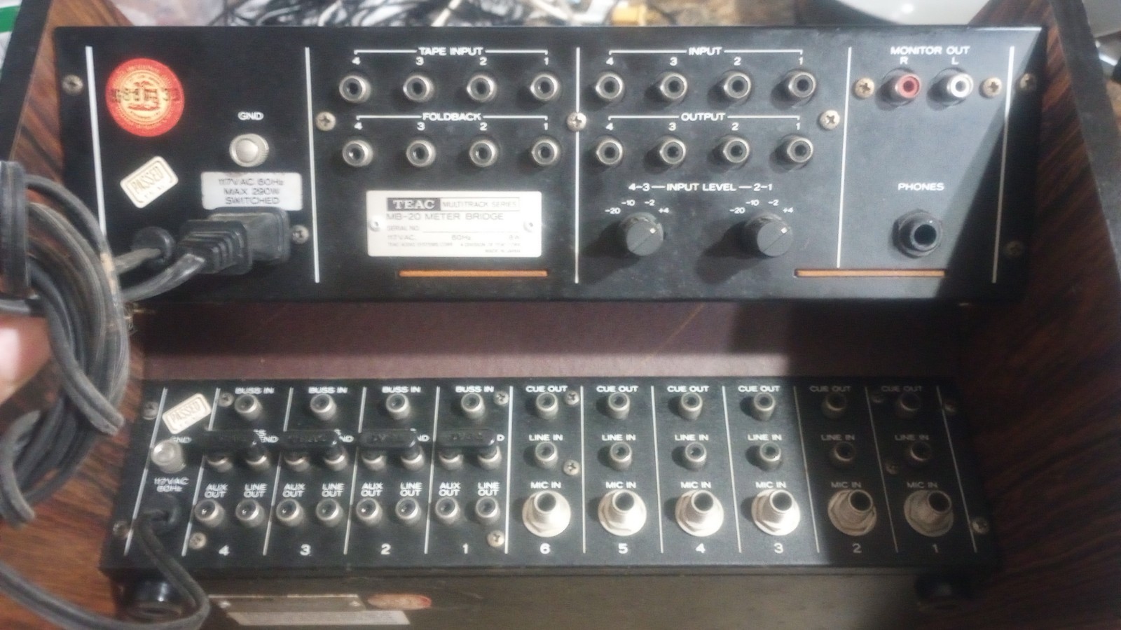 Teac Model 2A Audio Mixer & MB-20 Meter Bridge Multitrack Series