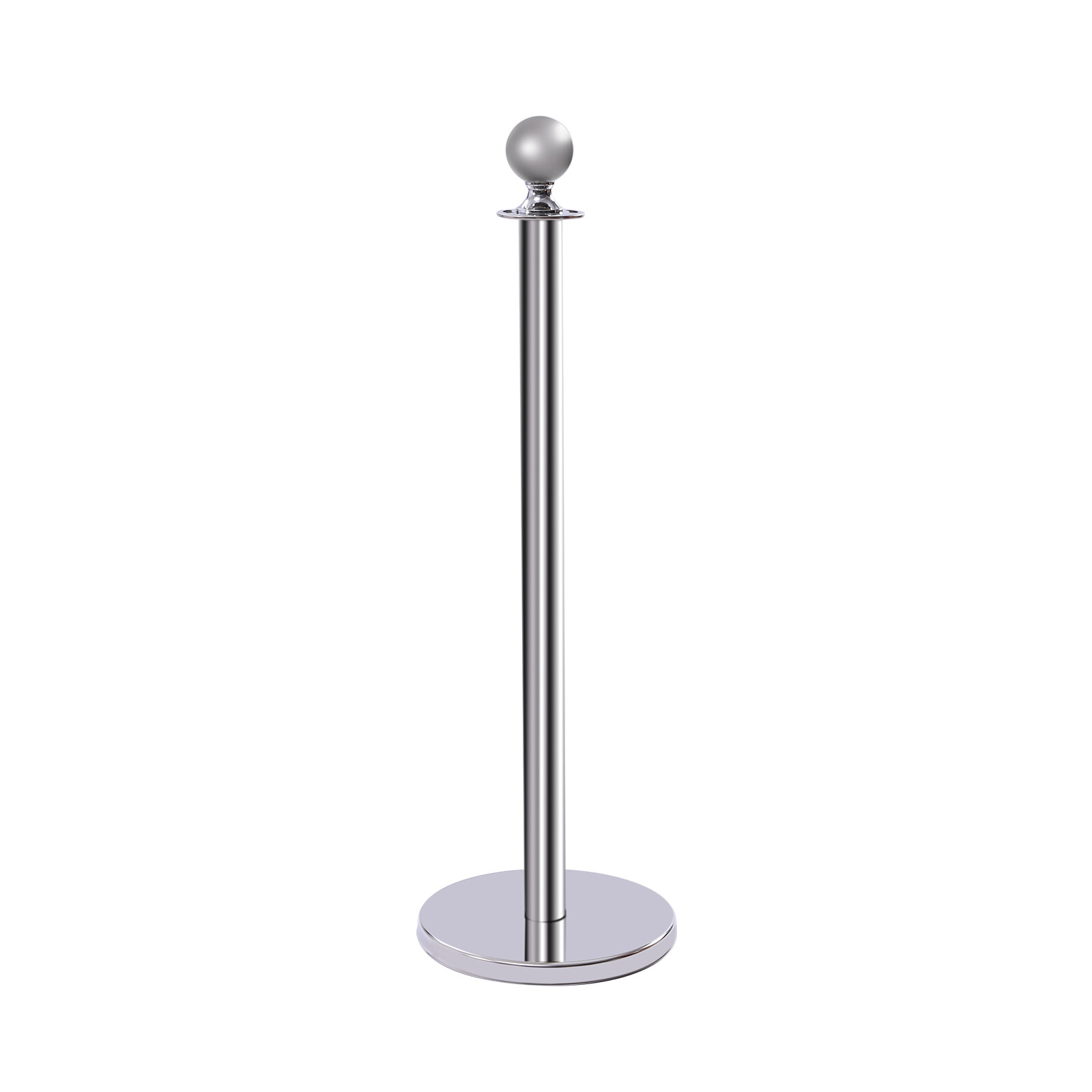 Silver 6Pcs Stanchion Posts with 4 Velvet Ropes Crowd Control Queue Pole Barrier