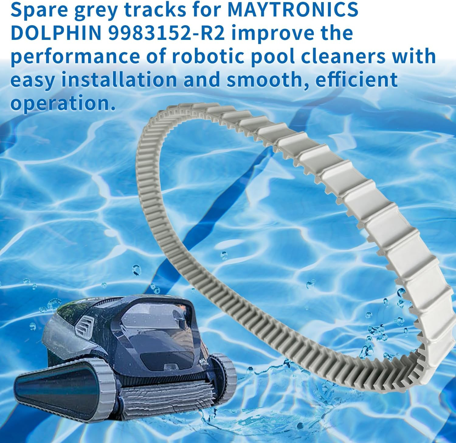 Replacement Gray Tracks for Maytronics Dolphin Robotic Pool Cleaners, Part Numbe