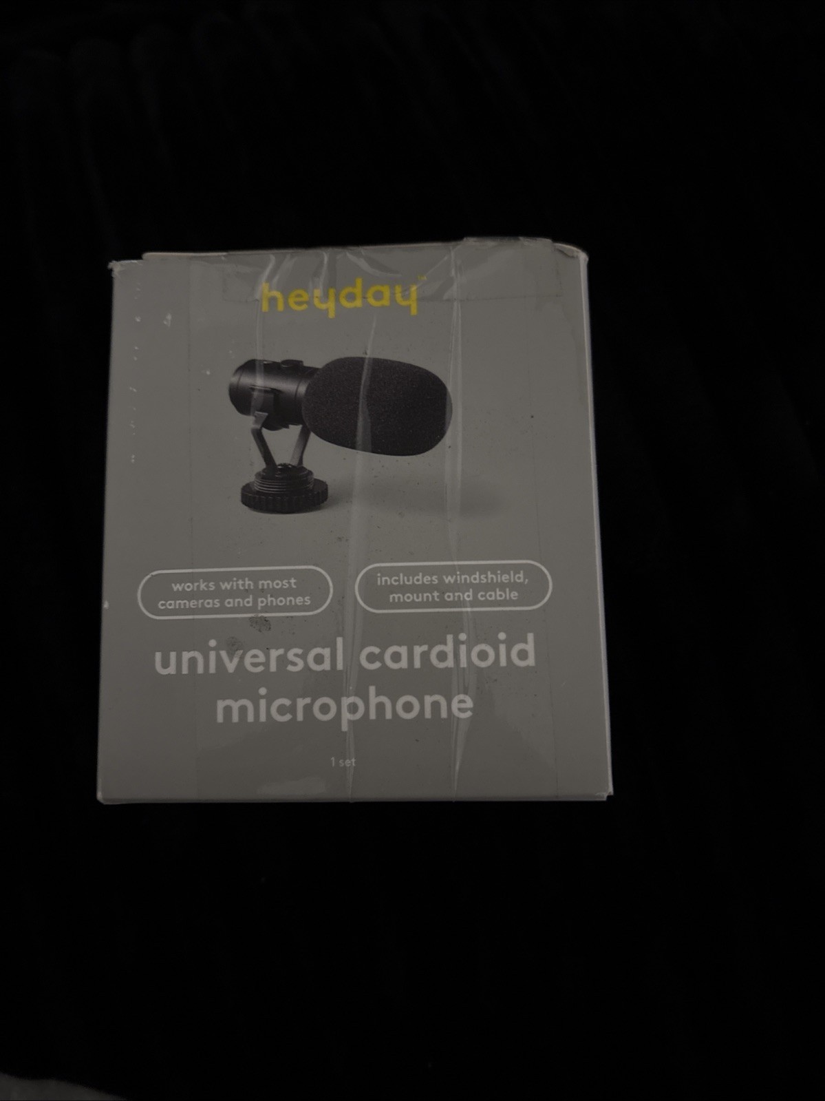 Heyday Universal Cardioid Microphone for DSLR Cameras & Smartphones - Black