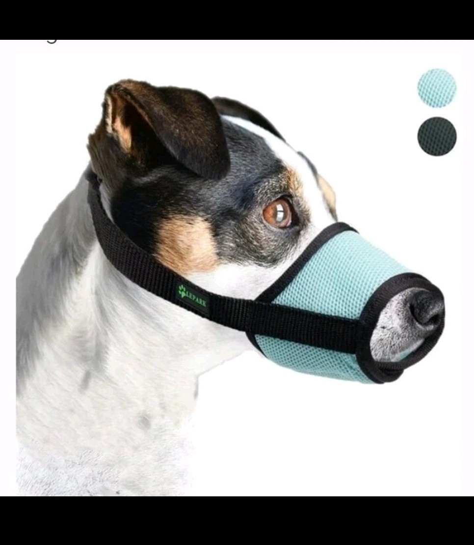 SOFT DOG MUZZLE, Size Small, Stop Biting, Chewing play safer w/ Children or Mate