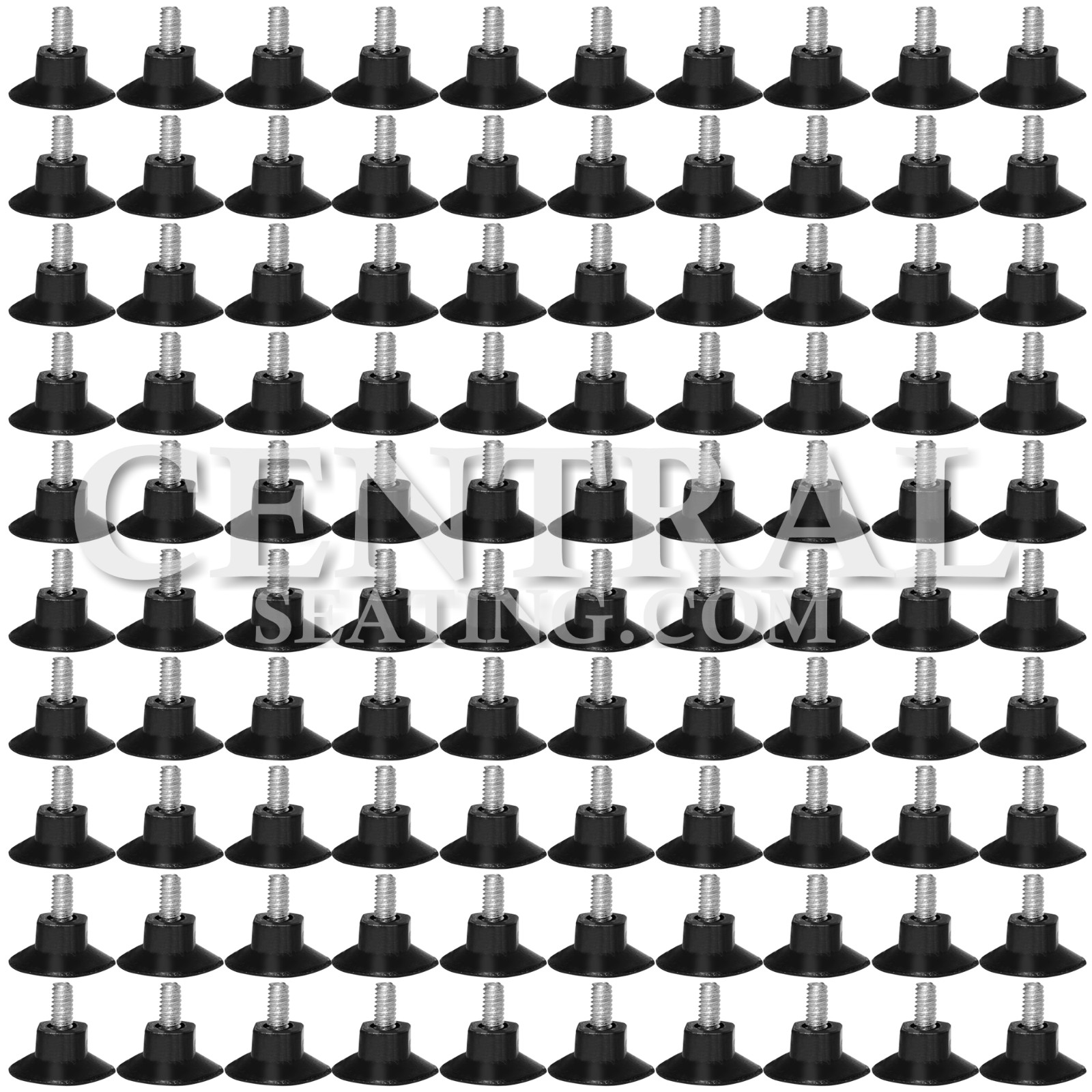 1"H Table Base Feet Leveler - 100-Pack Black Plastic Stabilizer Wedges Leveling