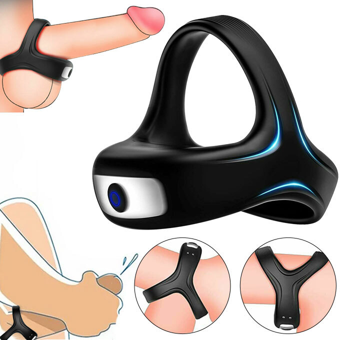 Vibrating Penis Cock Rings Stronger Erection Testicles Stimulates Sex Toys Men
