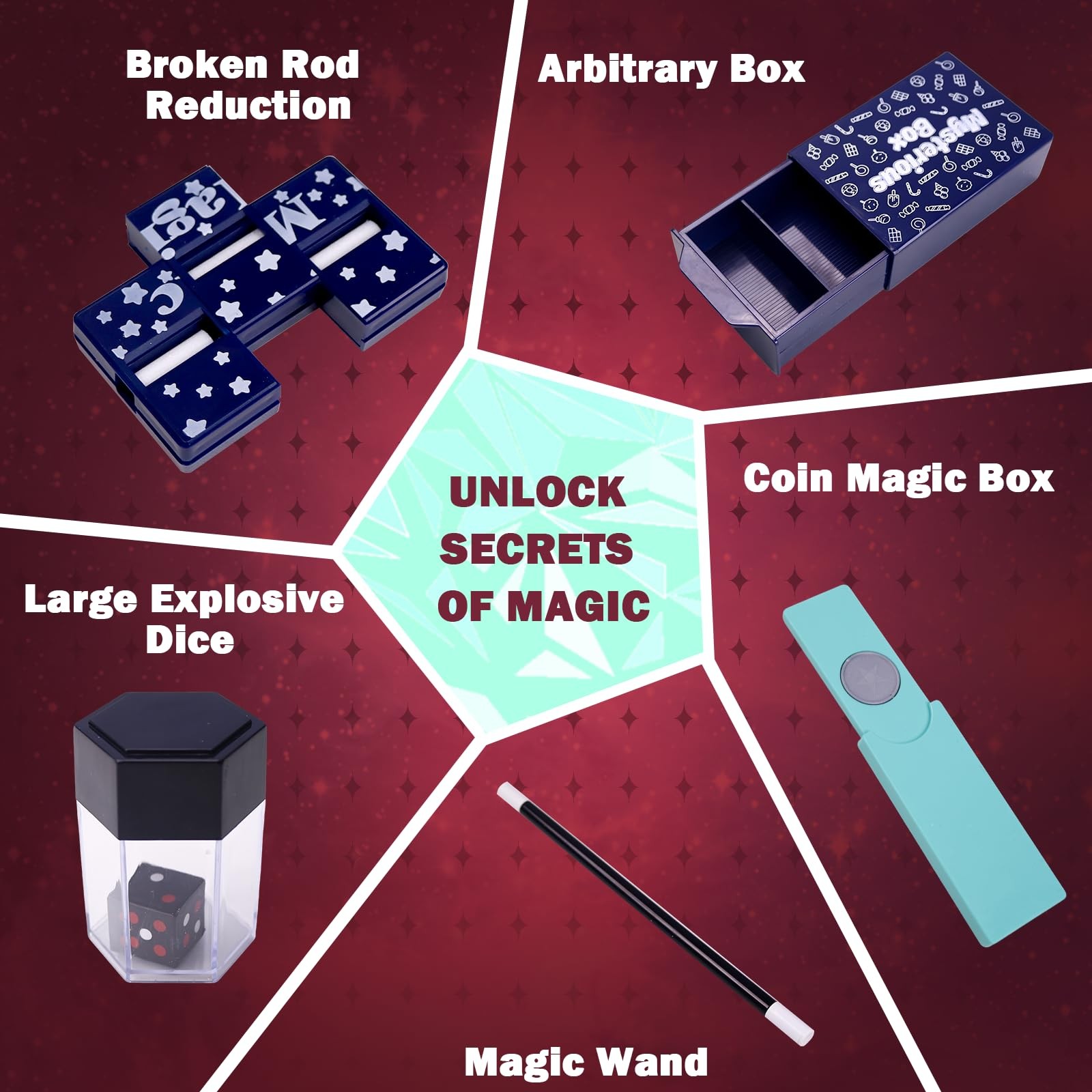 Magic Kit - 250+ for Beginner Tricks Show with Small, Colorful