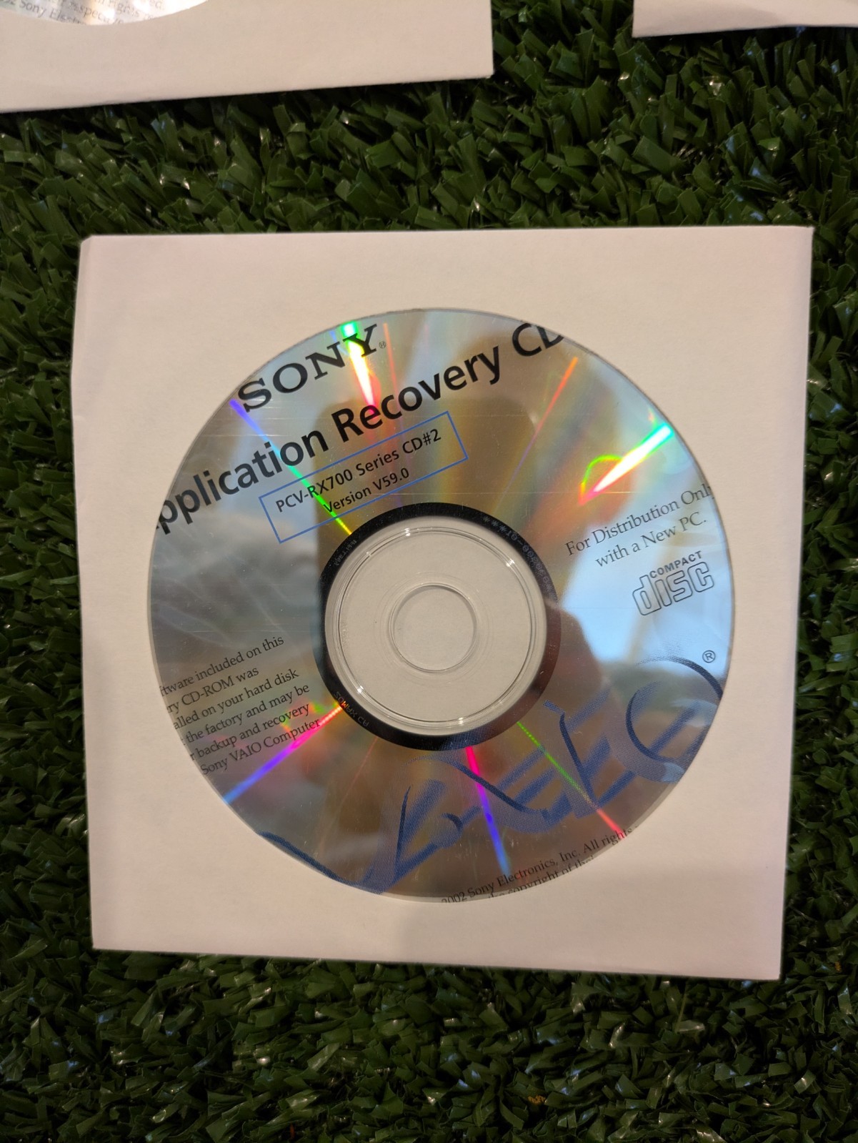 Sony VAIO System Application Recovery CD's PCV-RX700 2002 VINTAGE PC