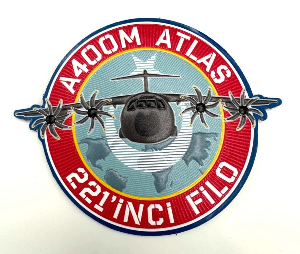 A400M ATLAS - TURKISH AIR FORCE 221st SQUADRON -HIGH QUALITY TPU PATCH
