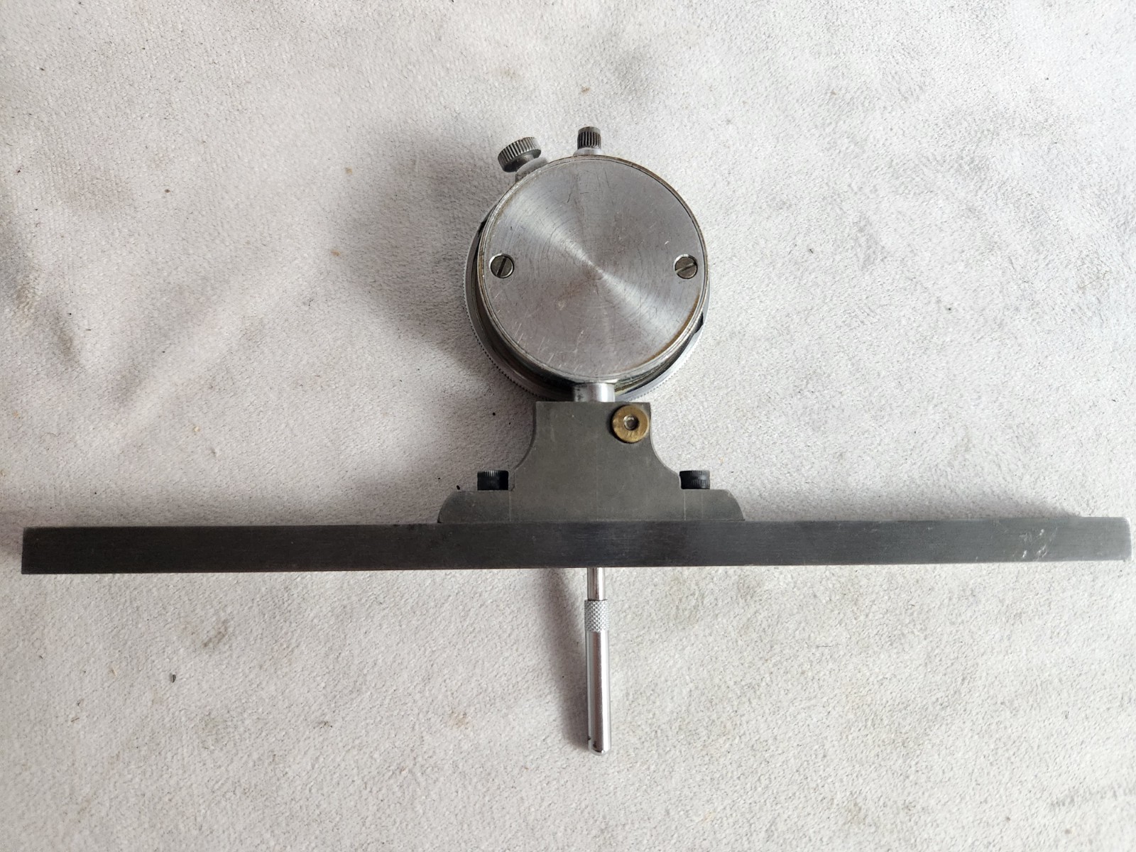 Ames 9" Base Dial Depth Gauge .001" w/ Case