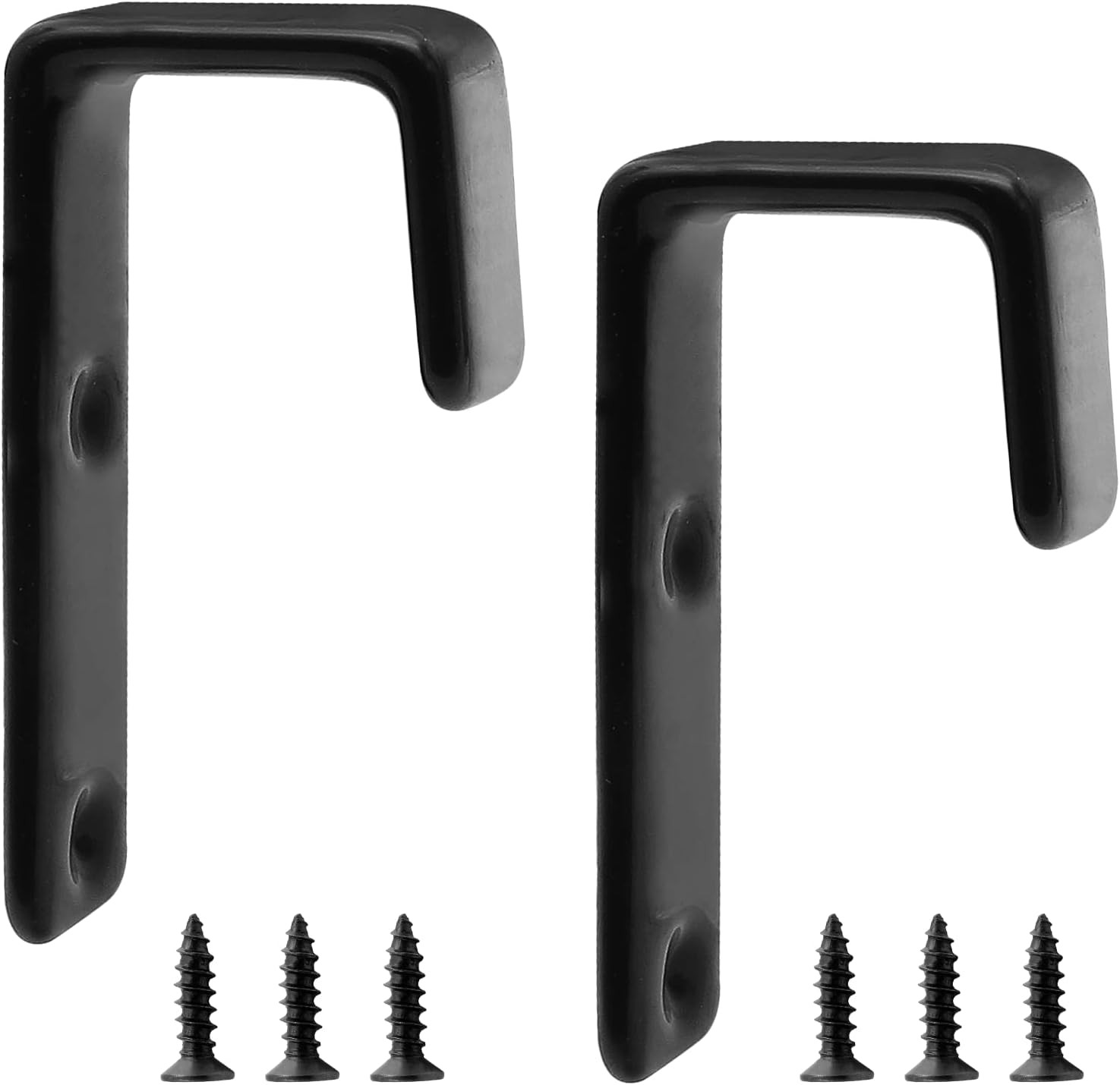 Bivethoi 2pcs Bunk Bed Ladder Hook Brackets, 1 Inch J Hanger With Black