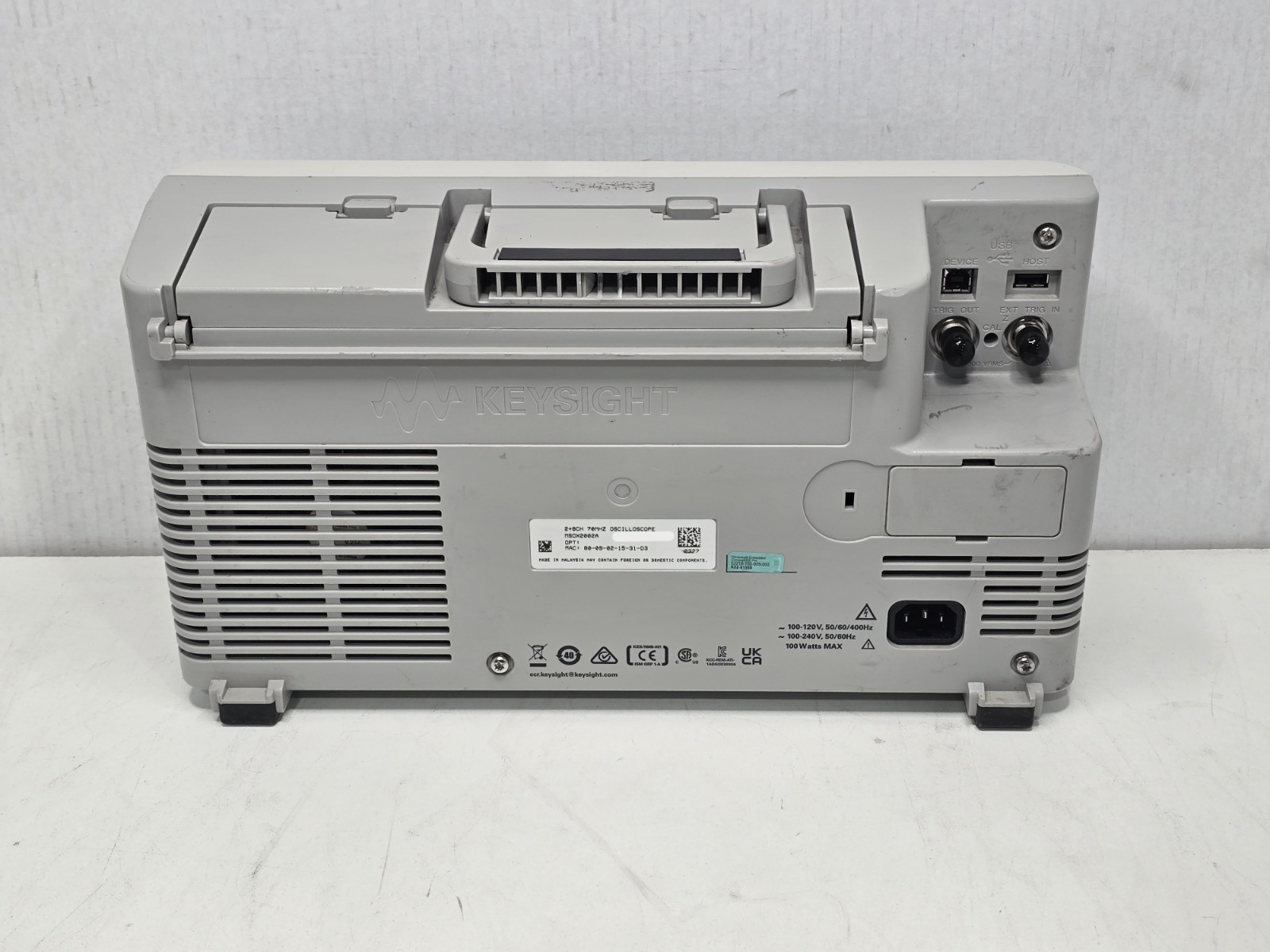 Keysight MSOX2002A Mixed Signal Oscilloscope 2 Analog 8 Digital 2 GSa/s 70MHz