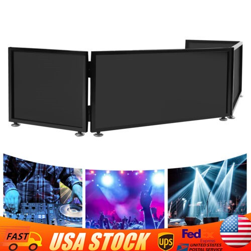 Portable Event Facade 4 Sections Tabletop DJ Booth Foldable Cover Screen NEW