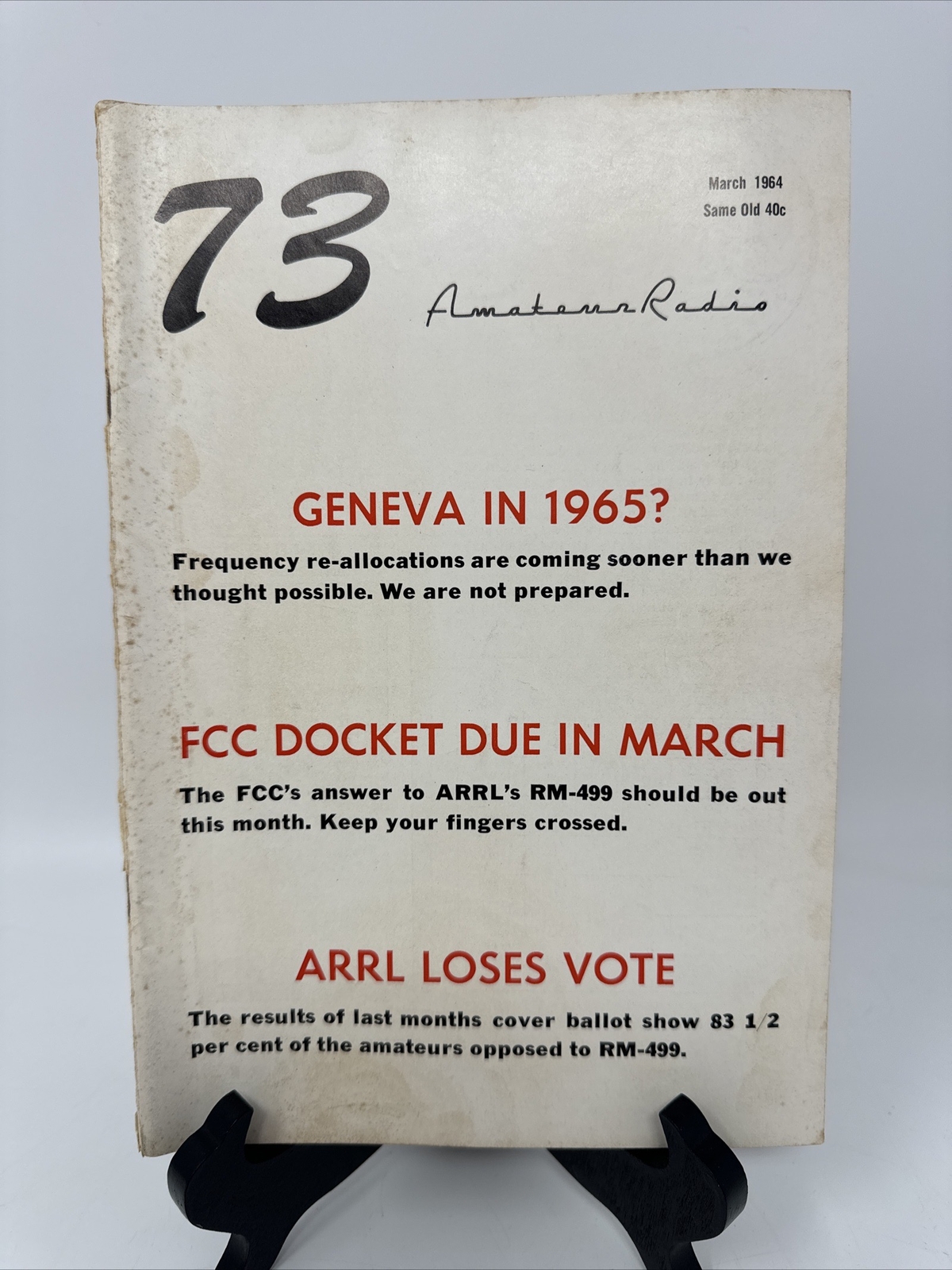 Vintage Amateur Radio 73 Magazine March 1964 HAM Radio Equipment FCC ARRL