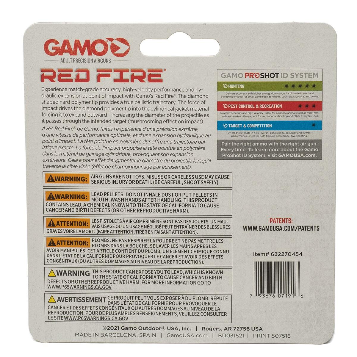 Gamo Red Fire .22 Cal Air Gun Ammunition