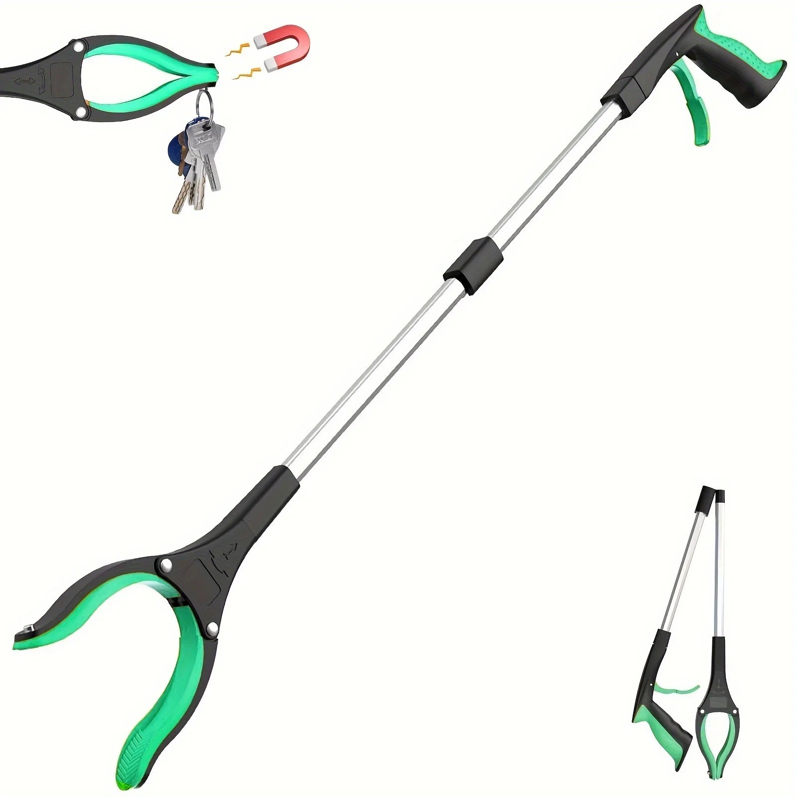 32 Inch Grabber Reacher Tool 360° Rotating Gripper Garbage Picker