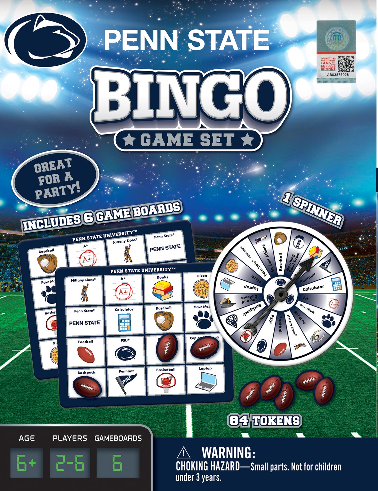 MasterPieces - Penn State Nittany Lions - NCAA Bingo Game for Kids and Families
