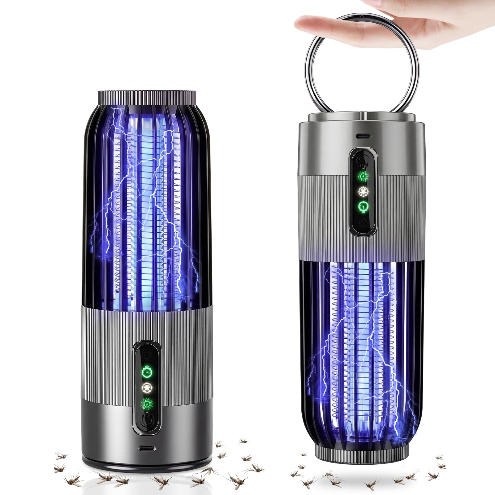 Bug Zapper Outdoor Indoor, Mosquito Zapper with Safety Grid, Cordless Fly Tra...