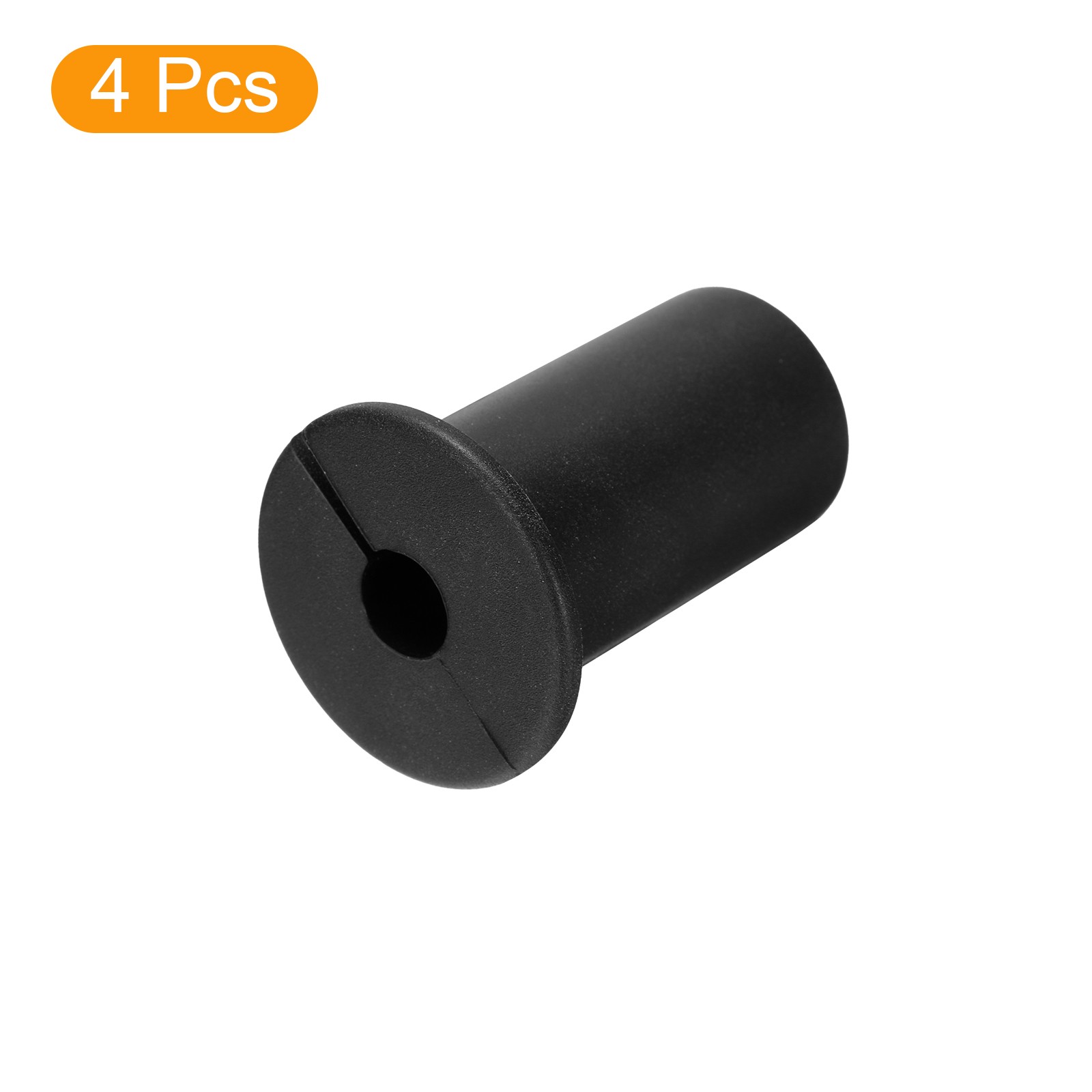 4Pcs Wall Grommets for Cables 3/4" Cable with 7mm Hole Silicone Black