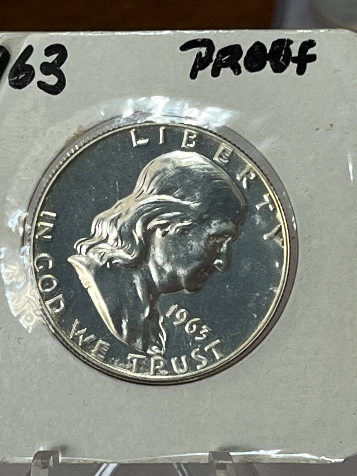 1963 Brilliant Uncirculated Proof 90% silver Franklin Half dollar # 2226