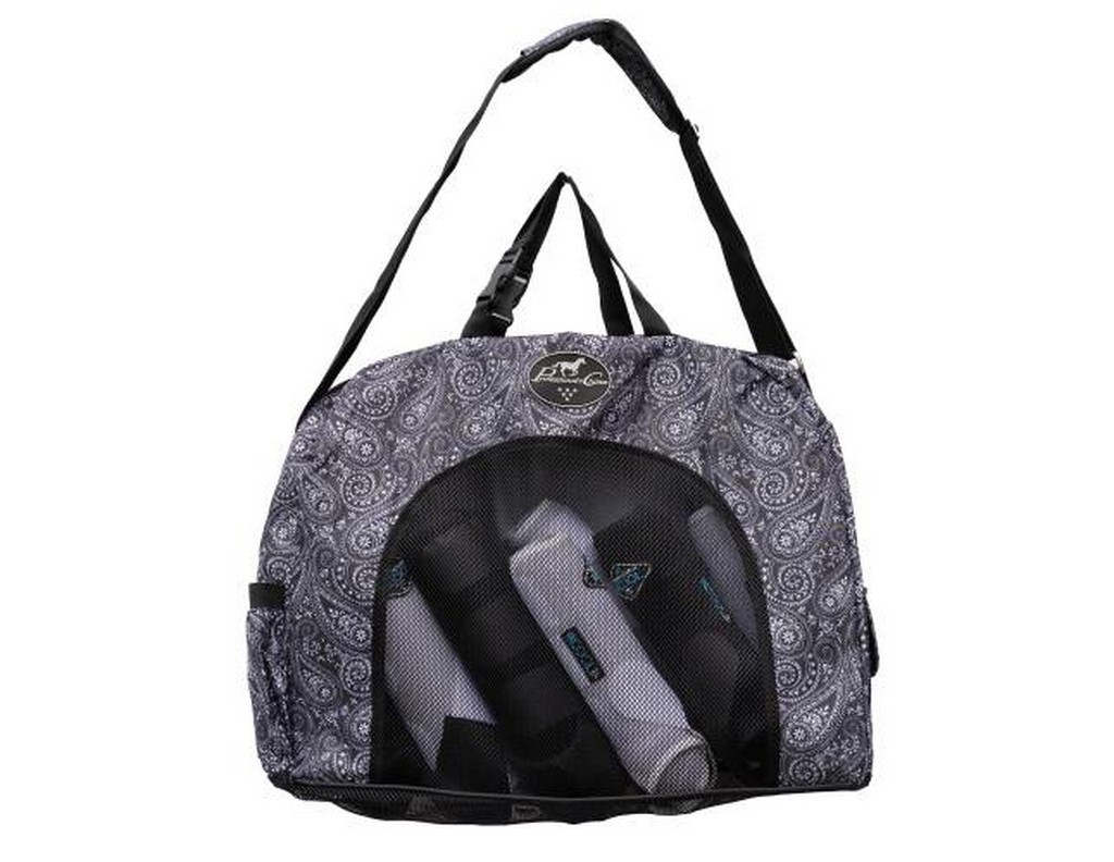 Professionals Choice Tack Bag Shoulder Strap Mesh Paisley Black PCBCA