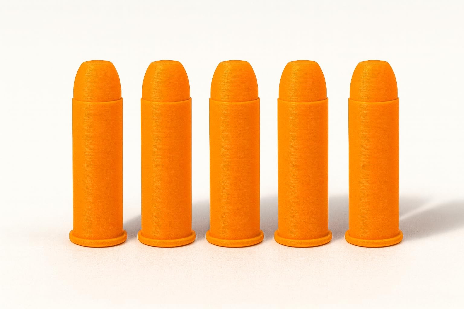 TechStudio3D .44 Magnum Dummy Rounds – Durable & Reusable Snap 0.44", Orange