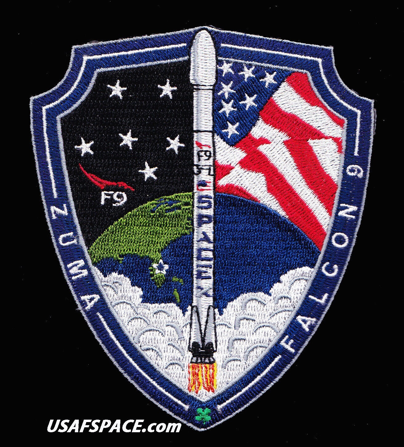 Authentic -ZUMA- SPACEX FALCON 9 Launch -Classified DOD SATELLITE Mission PATCH