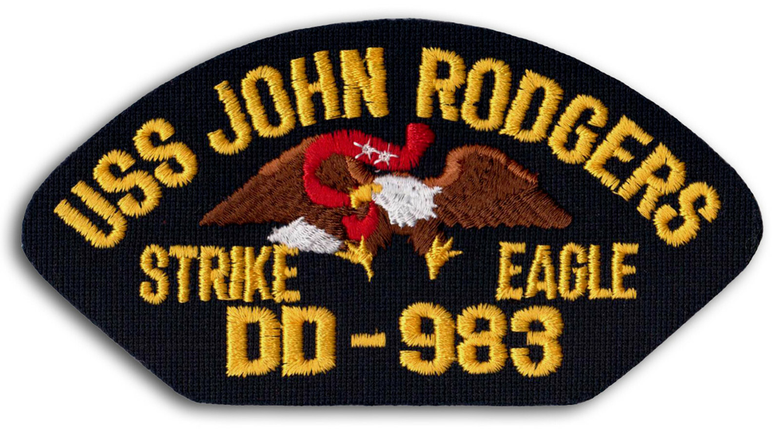 US Navy DD-983 USS John Rodgers Spruance-class Destroyer Cap Patch Iron-On (a)