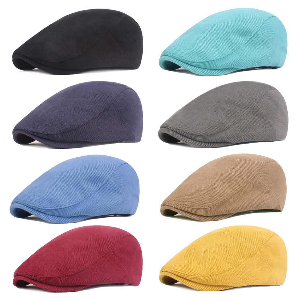 Men Cotton Golf Driving Beret Cabbie Hat Newsboy Winter Warm Soft Flat Ivy Cap