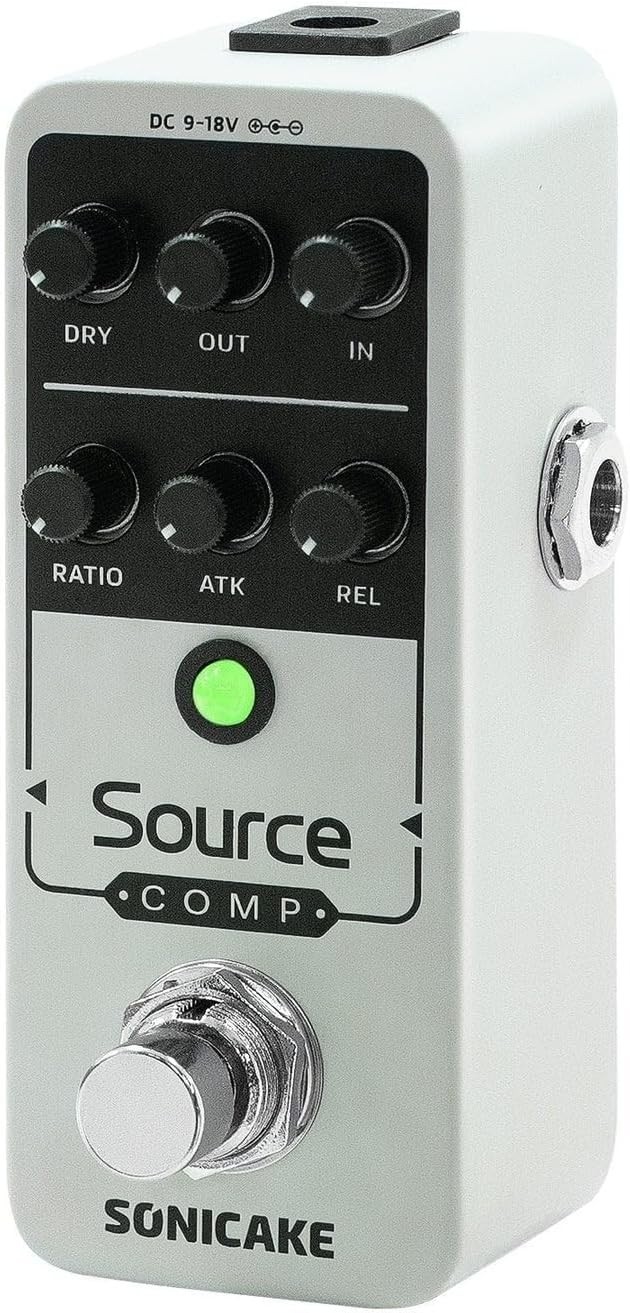 Mini Analog Compressor Pedal for Guitar/Bass - Source Comp/`