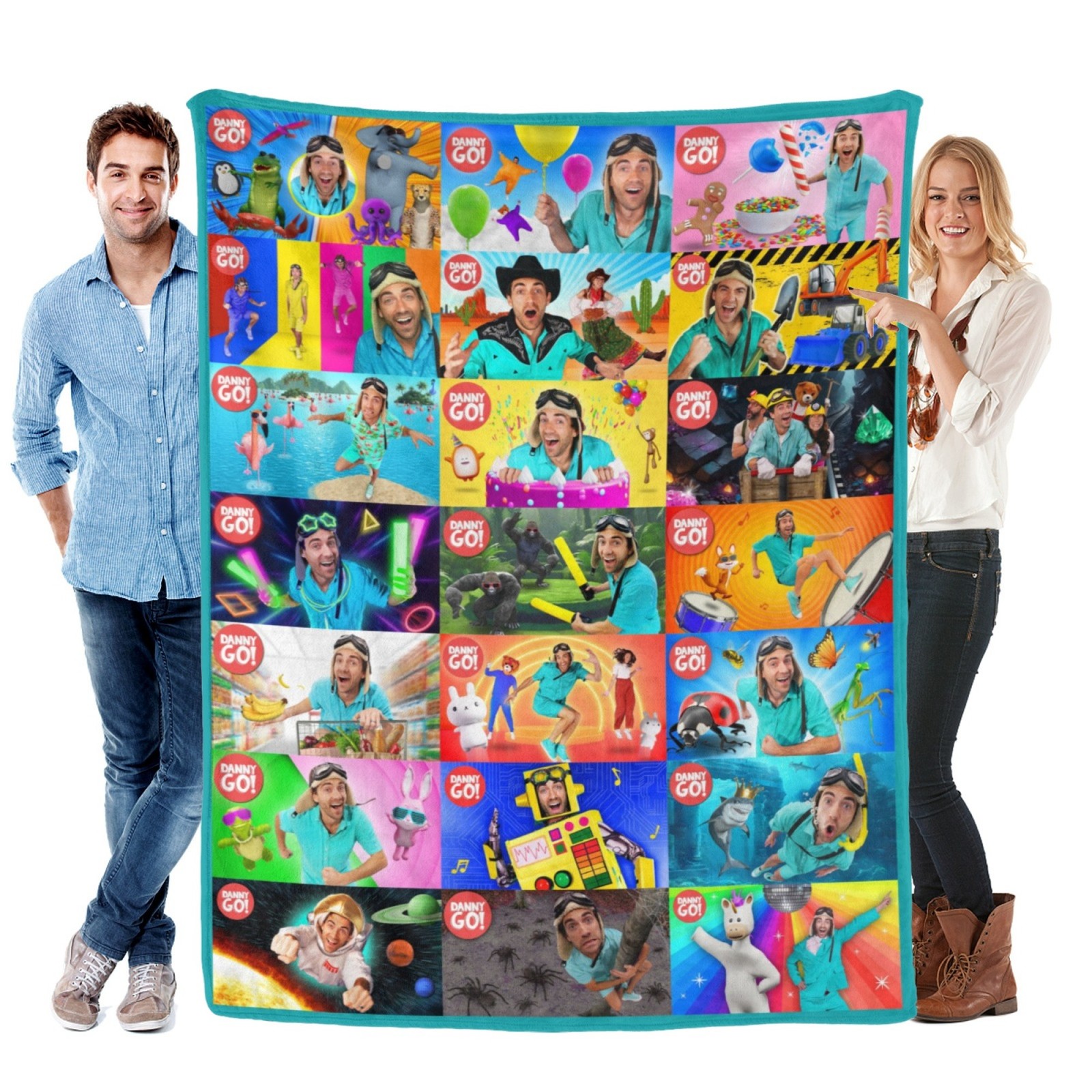 Danny Go Flannel Blanket Soft for Bed Sofa Couch Office Throw  Birthday Gift