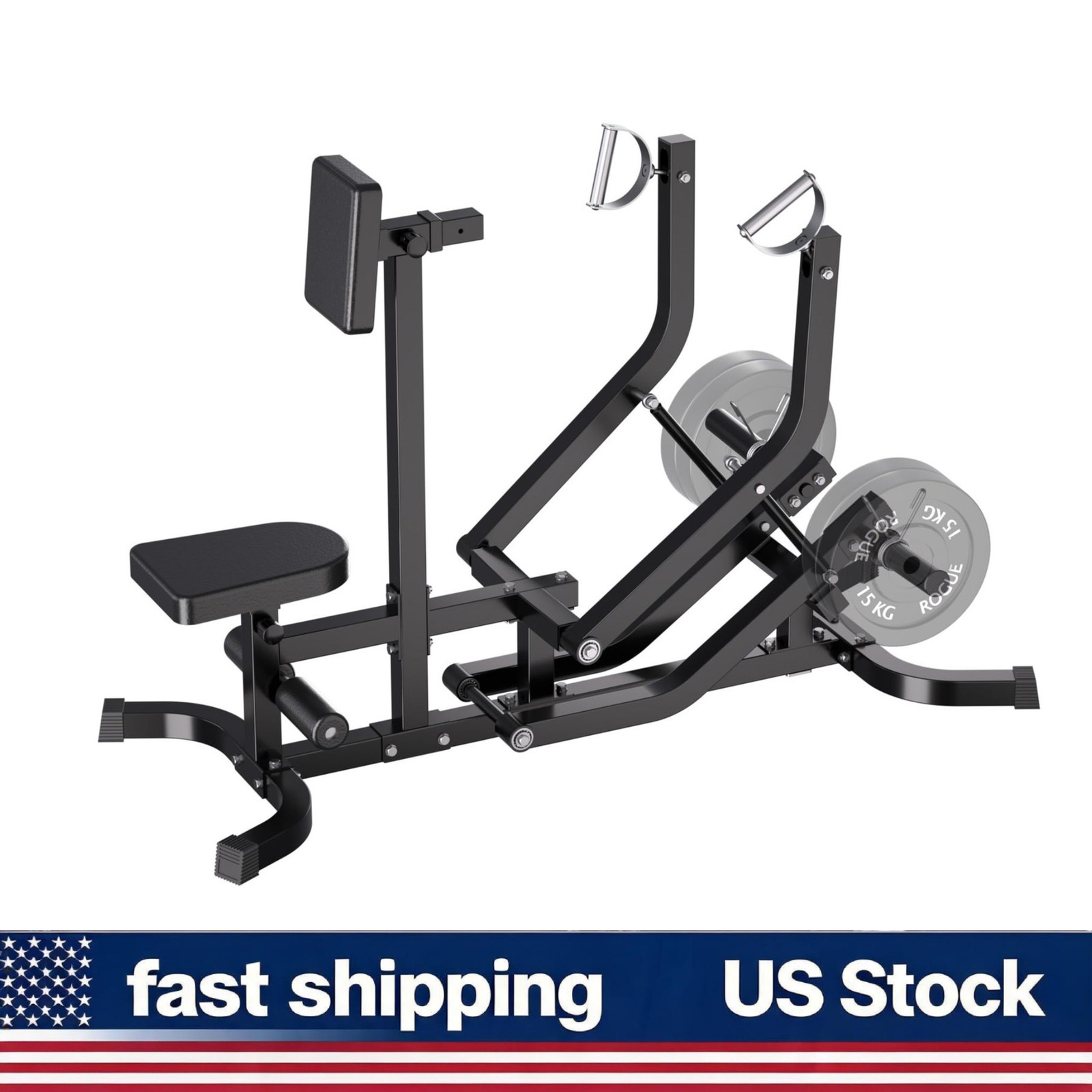 Independent Arms Seated Row 400lbs Plate Loaded Home Gym Machine