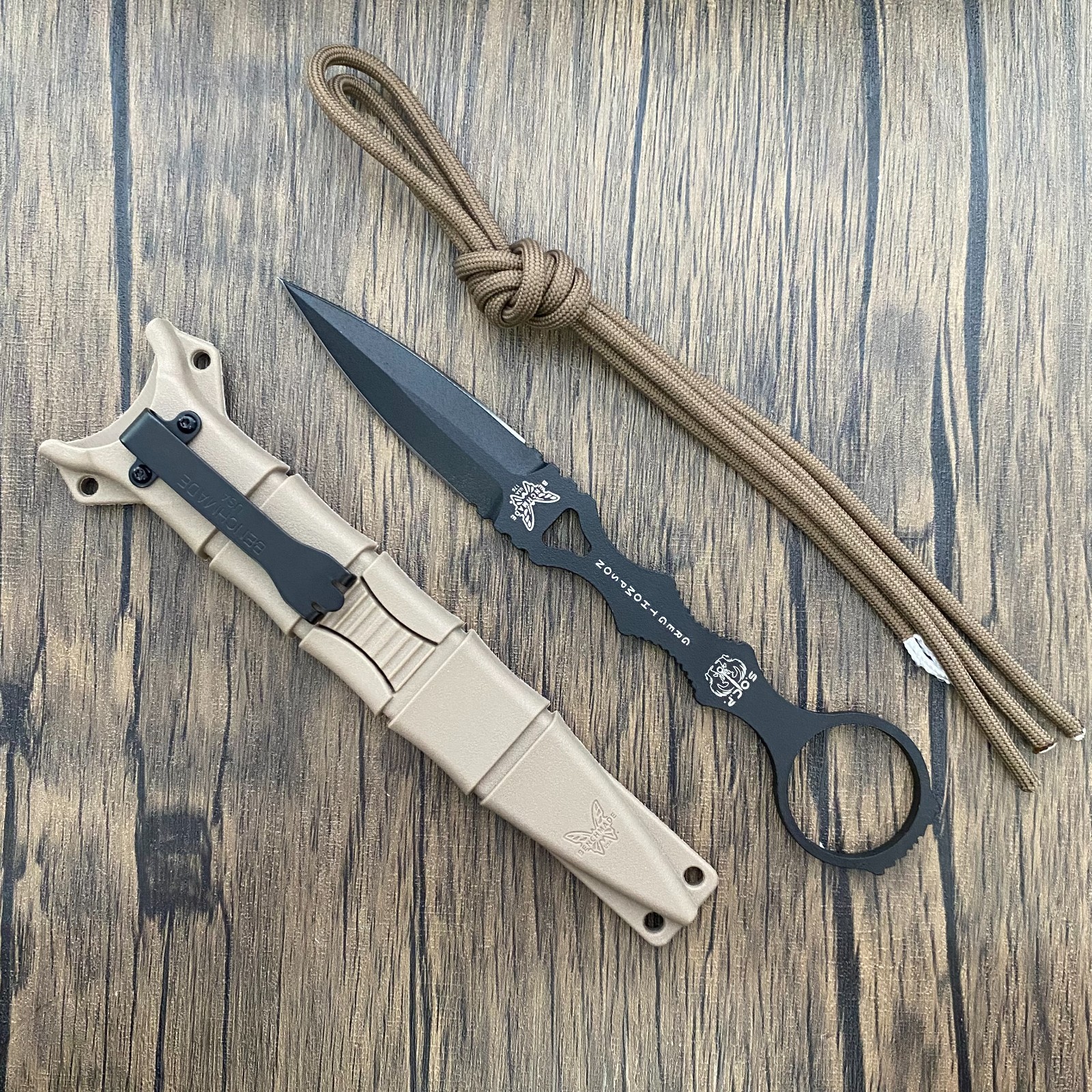 Benchmade SOCP Dagger 176BKSN Sand Sheath 440C Black Sheath Tactical Knife