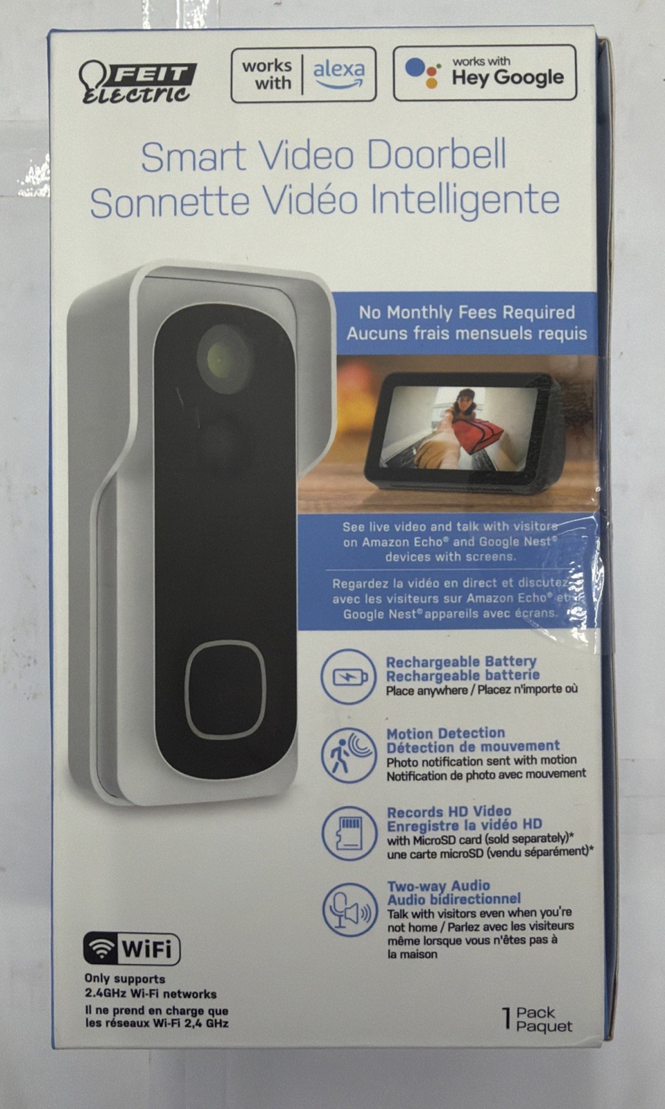 Feit Electric ‎CAM/DOOR/WIFI/BATG2 Smart Video Doorbell