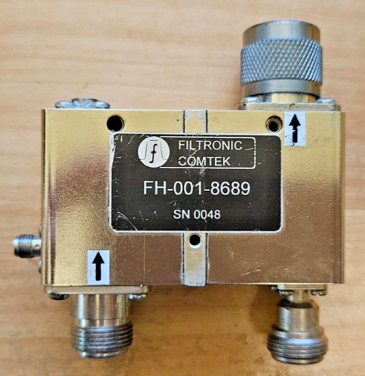Filtronic Comtek FH-001-8689 800-940MHz Directional Coupler Isolator 8.689MHz 48