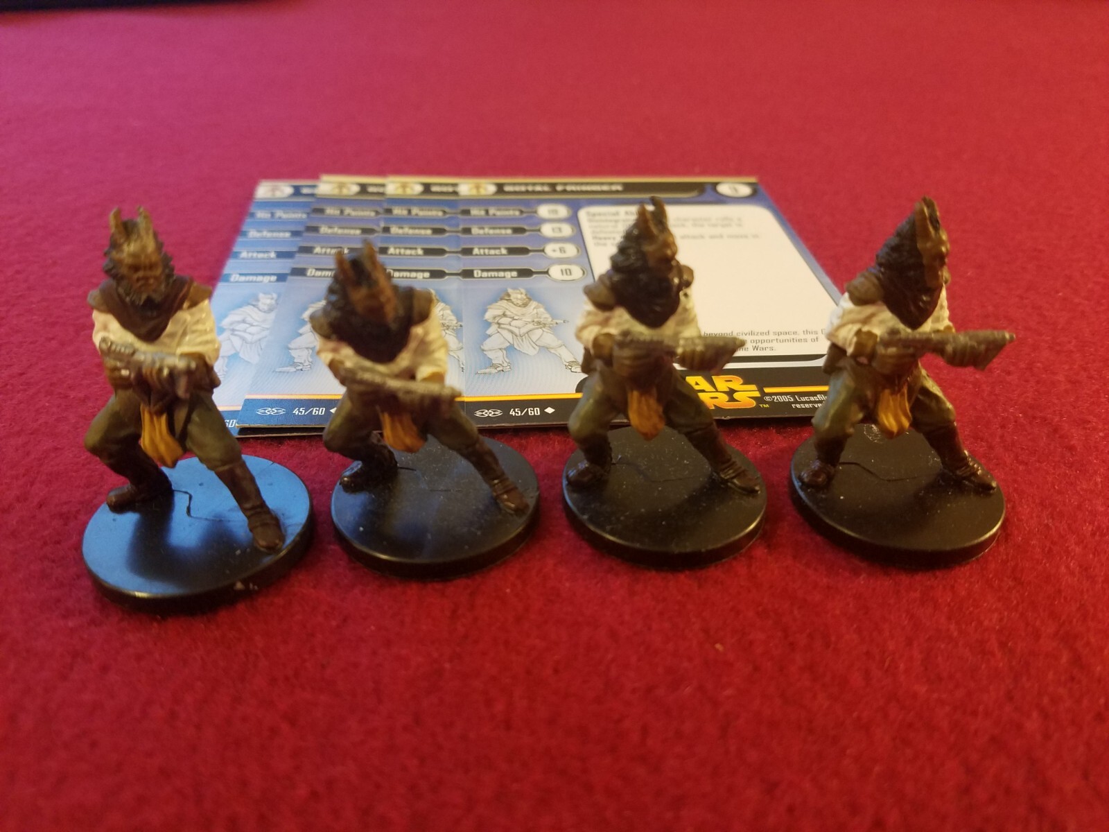 Star Wars Miniatures Revenge of the Sith 45 CLEARANCE x4 Gotal Fringer