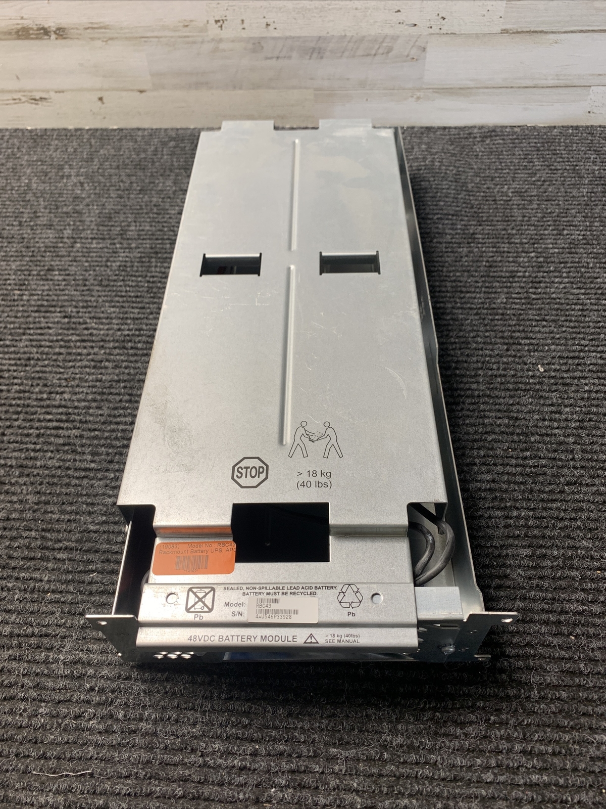 Used APC RBC43 Replacement Battery Cartridge  NO BATTERIES