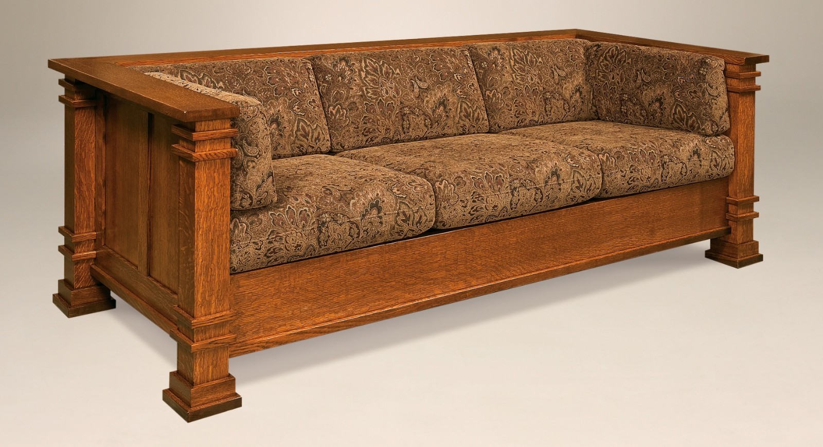 Amish Mission Arts and Crafts Craftsman Sofa Couch Upholstered Solid Wood USA