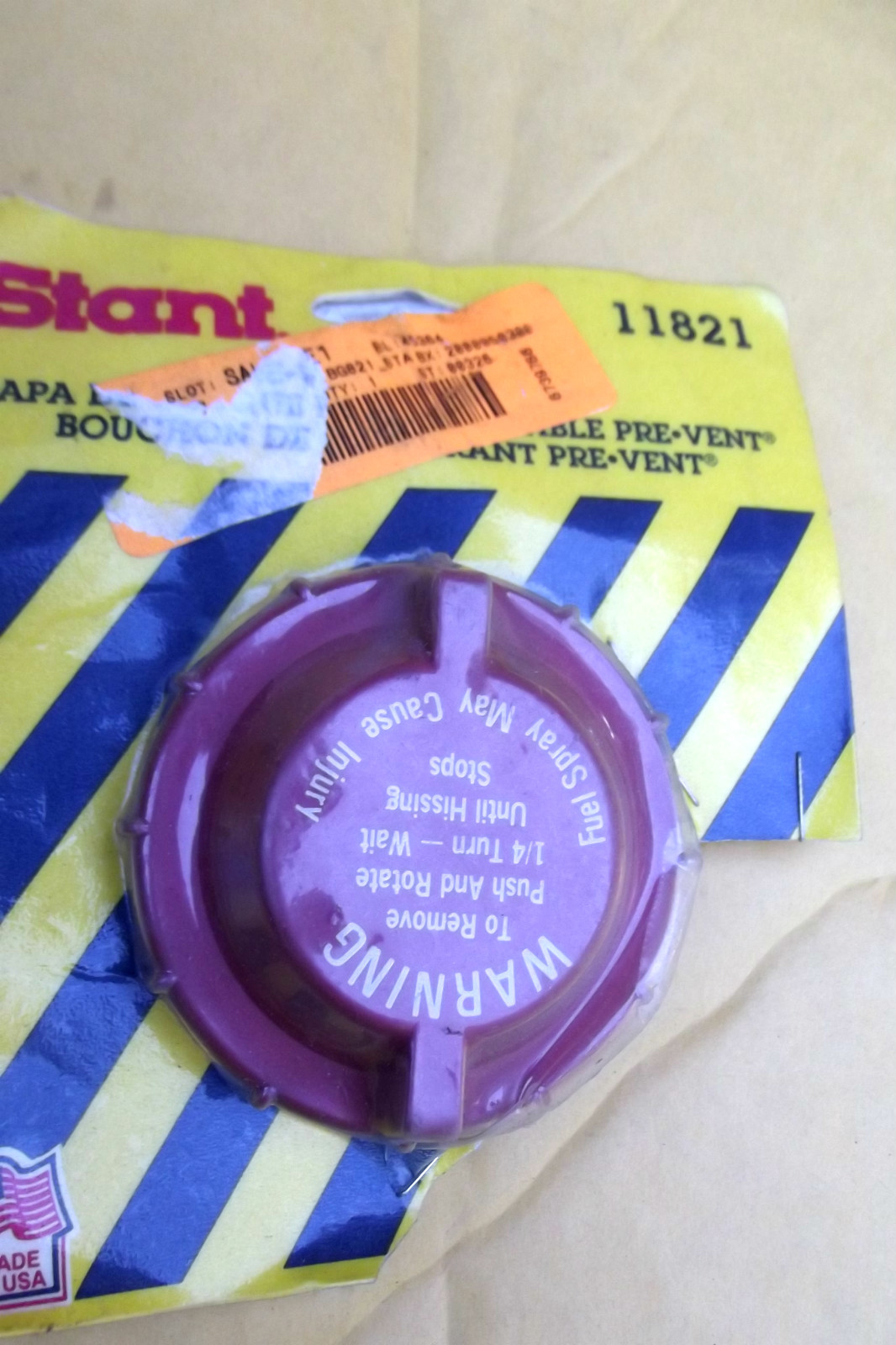 1 NEW/OTHER, STANT 10821,NON LOCKING GAS/FUEL CAP,CARDED,MADE IN USA.