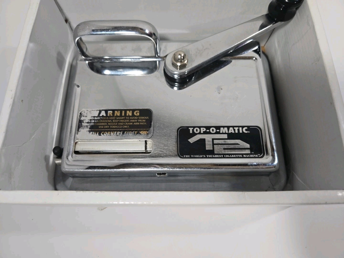 TOP-O-MATIC-T2'CIGARETTE ROLLING MACHINE W/BOX