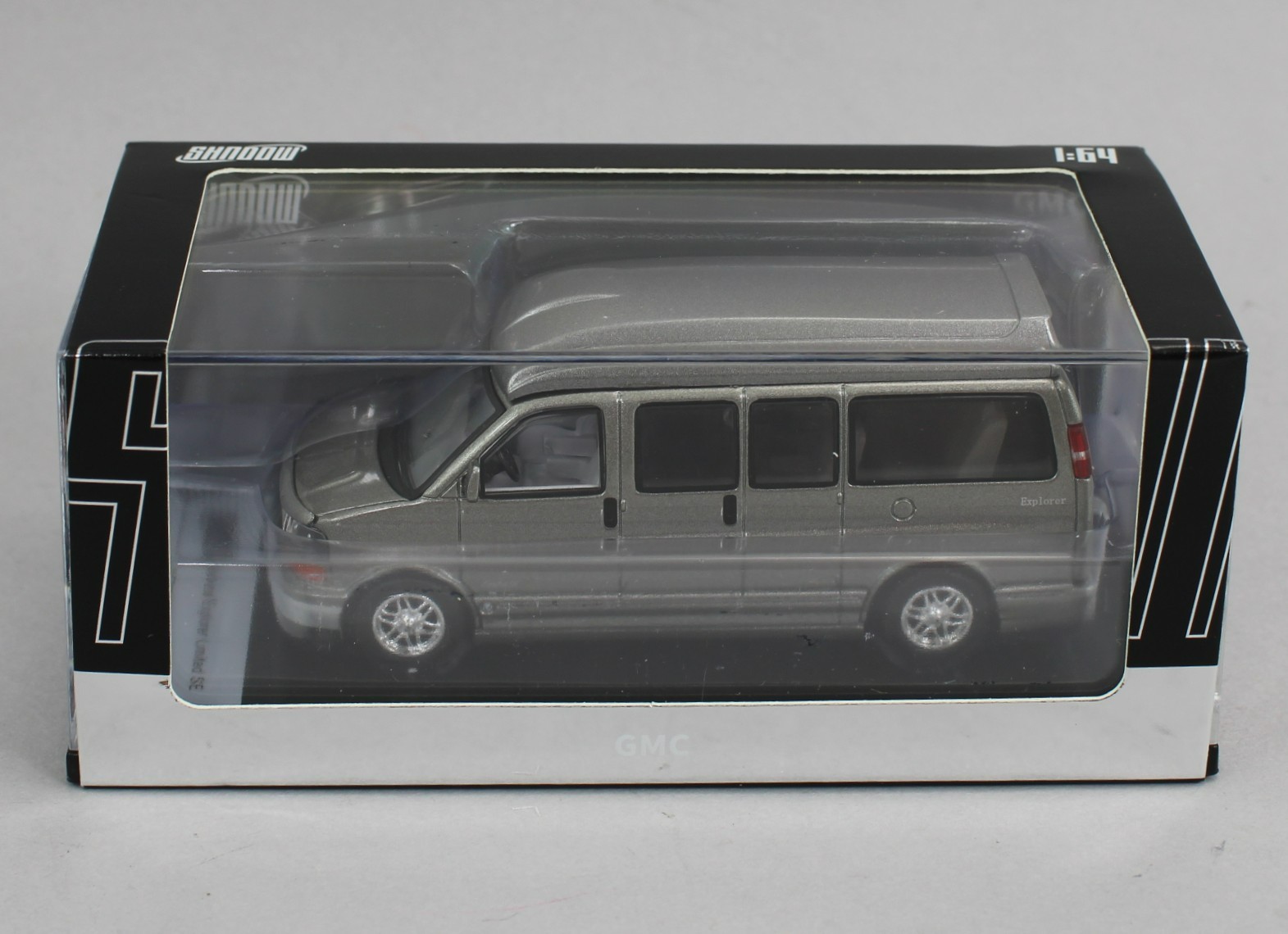 1:64 *SHADOW PRO* GUN METAL GRAY GMC Savana Explorer Conversion Van *NIB*