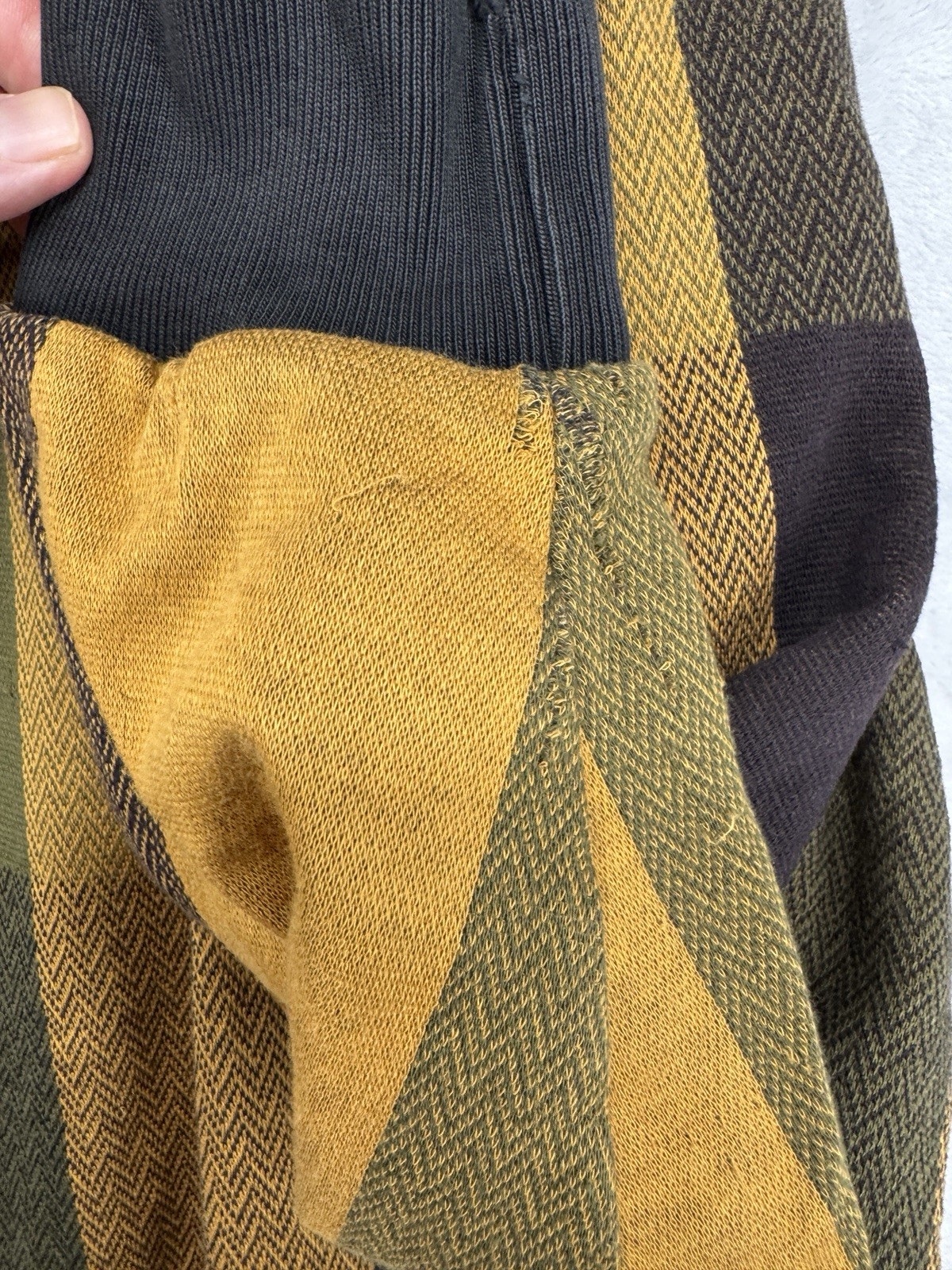 Gore Wind Stopper The Cliffs Golf Club Plaid Lined Crewneck Sweater Vintage READ